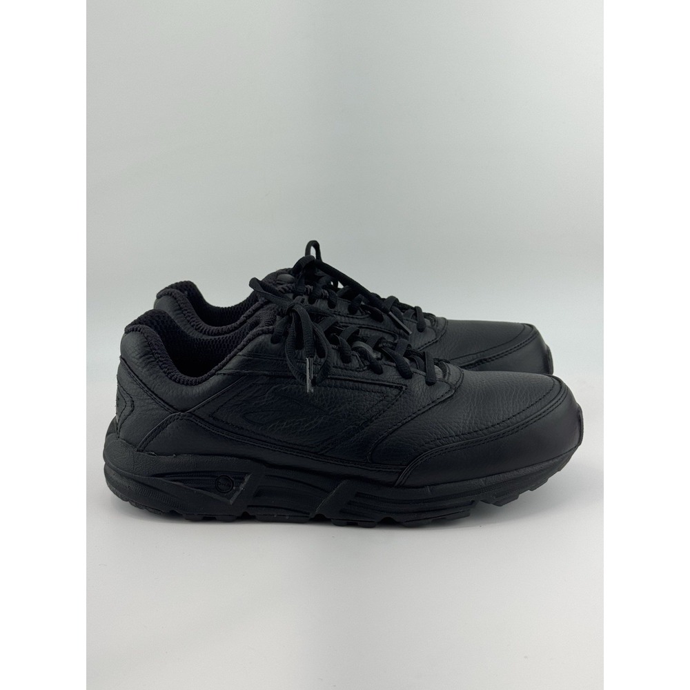 Brooks Addiction Walker Men's Size 8 Extra Wide (4E) Black Leather Lace-Up